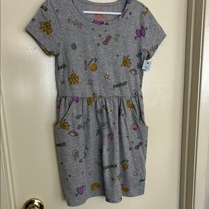 Cat & Jack Gray Casual Short Sleeve Dress